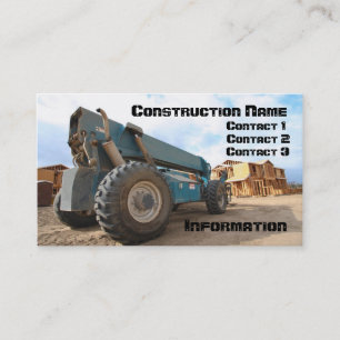 Carte d'entreprise de construction