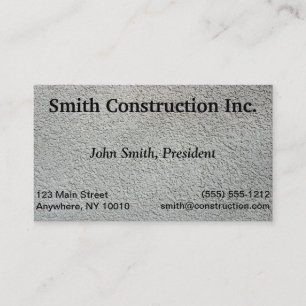 Carte d'entreprise de construction