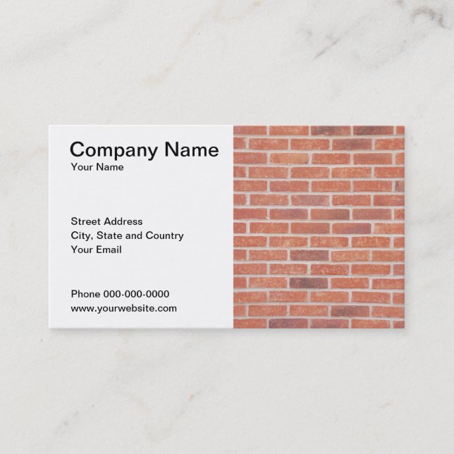 Carte d'entreprise de construction (Devant)