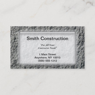 Carte d'entreprise de construction