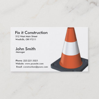 Carte d'entreprise de construction