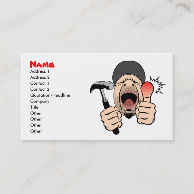 Carte d'entreprise de construction/profil (Devant)