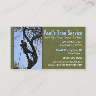 Carte d'entreprise de services d'arbre