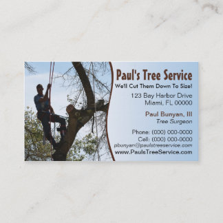 Carte d'entreprise de services d'arbre