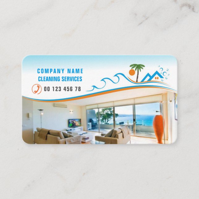 Carte d'entreprise de services de nettoyage (Devant)