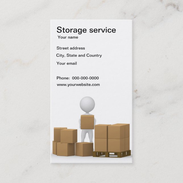 Carte d'entreprise de services de stockage (Devant)