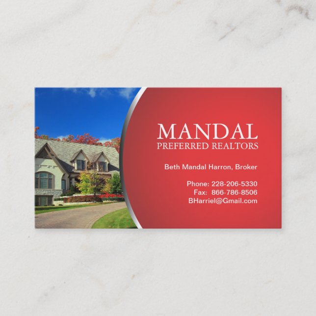 Carte d'entreprise immobilière (Devant)