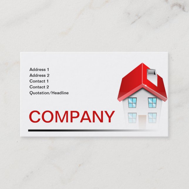 Carte d'entreprise immobilière (Devant)