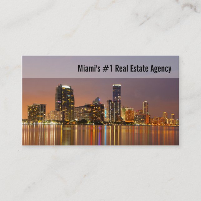 Carte d'entreprise immobilière de Miami (Devant)