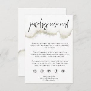 Carte d'entretien pour bijoux en or Ajouter Petite