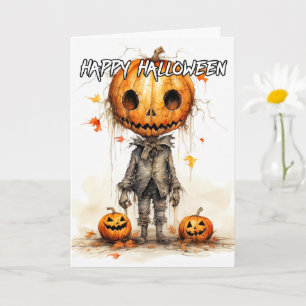 Carte Déplaisant Happy Halloween Citrouille Art