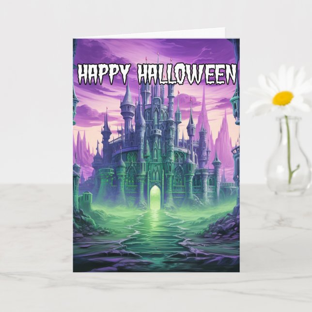 Carte Déplaisant Haunted Mansion | Bonne Halloween (Petite plante)