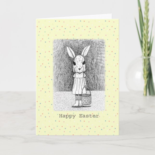 Carte Déplaisant lapin de Pâques Bizarre sombre Art Adul (Devant)