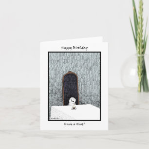 Carte Déplaisant mignonne bébé Chouette Gothique Encre A