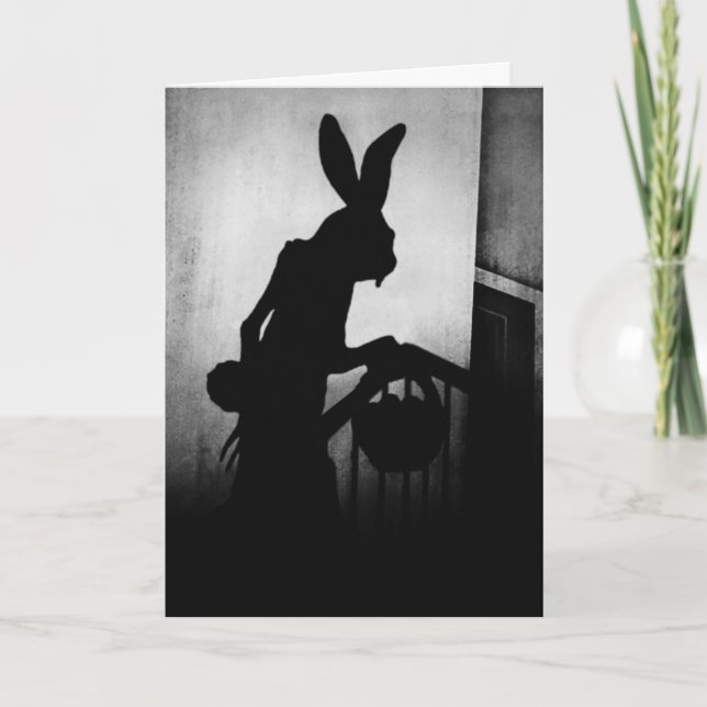 Carte Déplaisante ombre Bunny Pâques (Devant)
