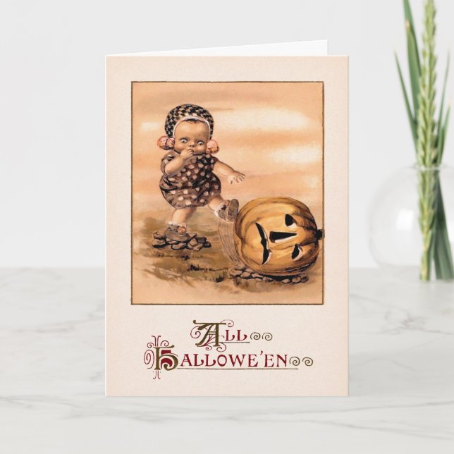 Carte Déplaisante vintage pour enfant Halloween (Devant)