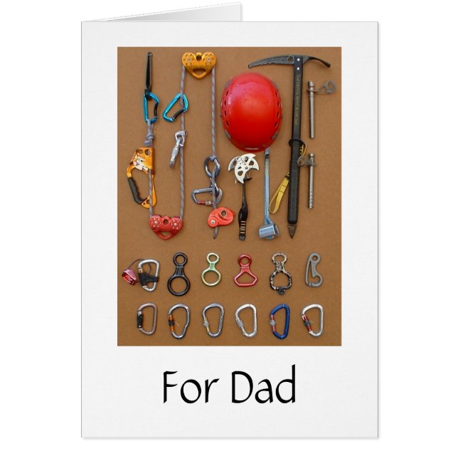 Carte d'équipement Escalade pour papa (Devant)
