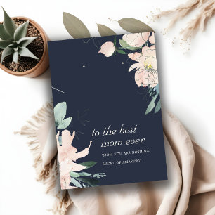 CARTE D'ÉQUIPEMENT FLORALE MOM DE BLUSH NAVY