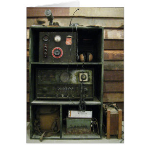 Carte d'équipement radio Vintage des militaires
