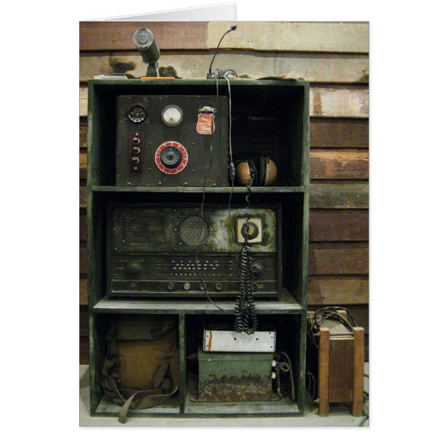 Carte d'équipement radio Vintage des militaires (Devant)
