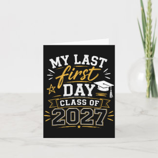 Carte Dernier premier jour senior 2027 retour à l'école