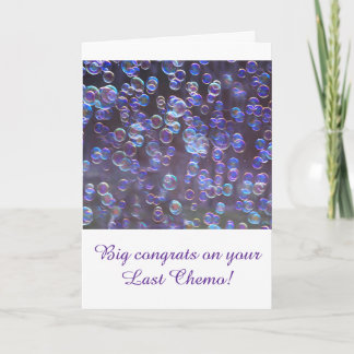 Carte Dernière bulles de célébration de Chemo