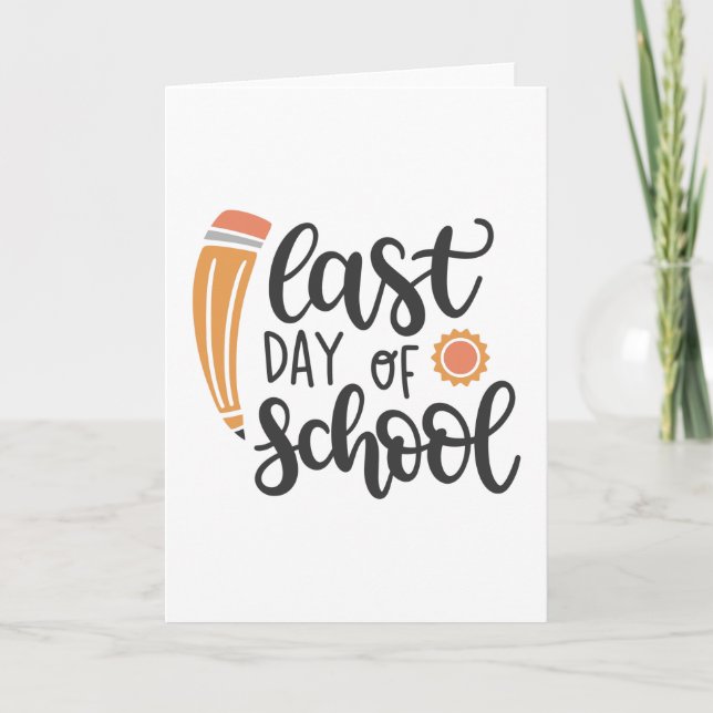 Carte Dernière journée d'école (Devant)