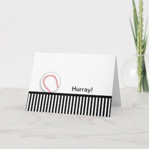 Carte Dernière ronde de Chemo Félicitations Card-Basebal