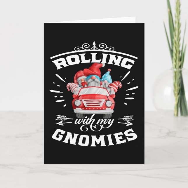Carte Déroulant avec mes Gnomes de Noël (Devant)