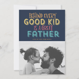 Carte Derrière chaque bon enfant, il y a une photo d'un 