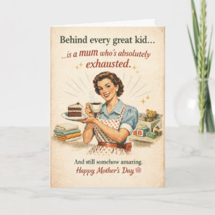 Carte Derrière chaque grand enfant - Vintage