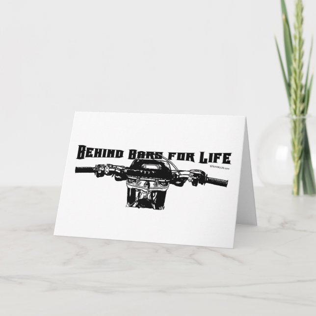Carte Derrière des barres pendant la vie - motocross (Devant)