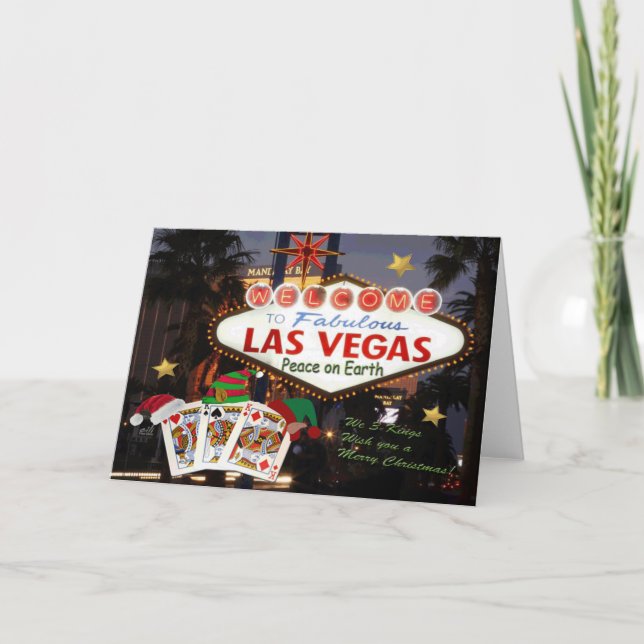 Carte des 3 Rois Joyeux Noël de Las Vegas (Devant)