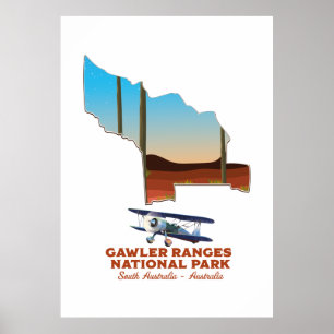 Carte des affiches de voyage de Gawler