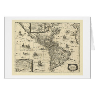 Carte des Amériques par Hondio 1640