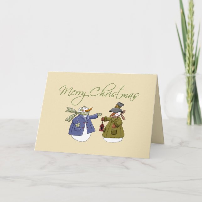 Carte des amis de neige de Noël (Devant)