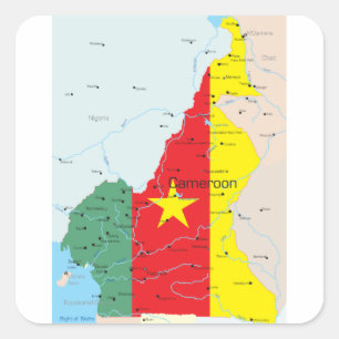 Carte des autocollants du Cameroun