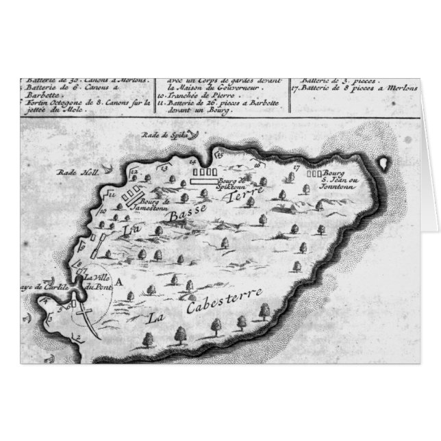 Carte des Barbade (Devant horizontal)