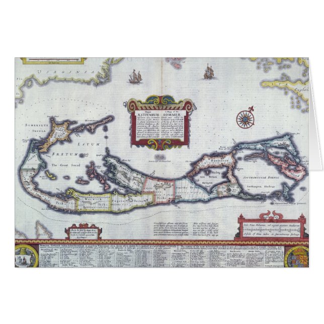 Carte des Bermudes (Devant horizontal)