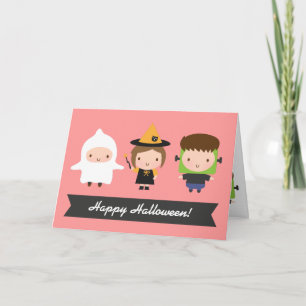 Carte Des bonbons ou un sort mignon de Halloween