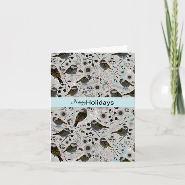 Carte des bons jours d'hiver Chickadees (Devant)