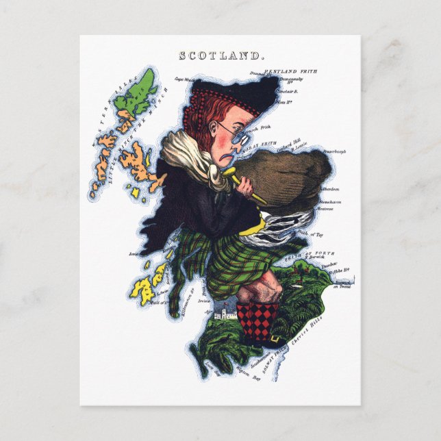 Carte des caricatures écossaises (Devant)