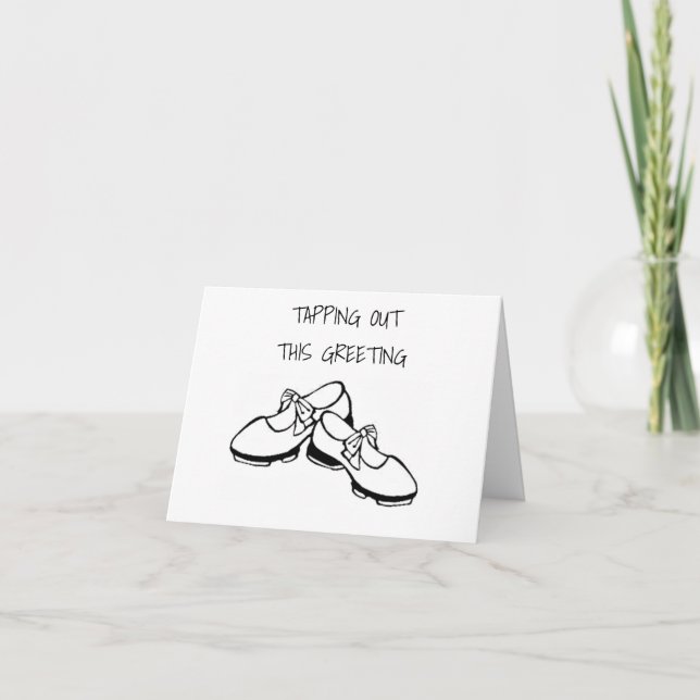 CARTE DES CHAUSSURES DE TAP SONT EN TRAIN DE SALUER CET  (Devant)