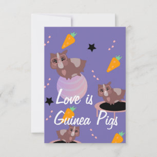 Carte Des cochons de Guinée mignons en exercice