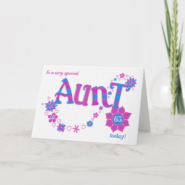 Carte des Coeurs et Fleurs d'anniversaire de la ta (Devant)