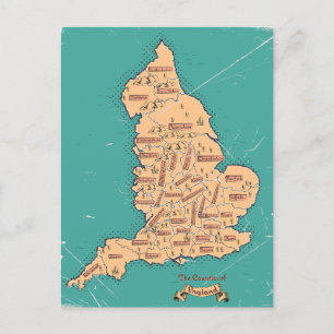 Carte des comtés Vintages d'Angleterre