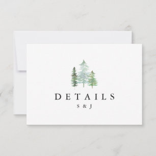 Carte des détails de la forêt d'aquarelle