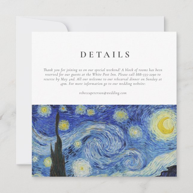 Carte des détails du Mariage de nuit Starry (Devant)