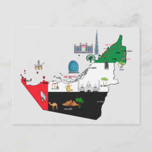 Carte des Émirats arabes unis