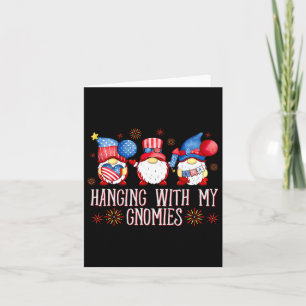 Carte Des Gnomes Patriotiques Pour 4 juillet Accroché Av